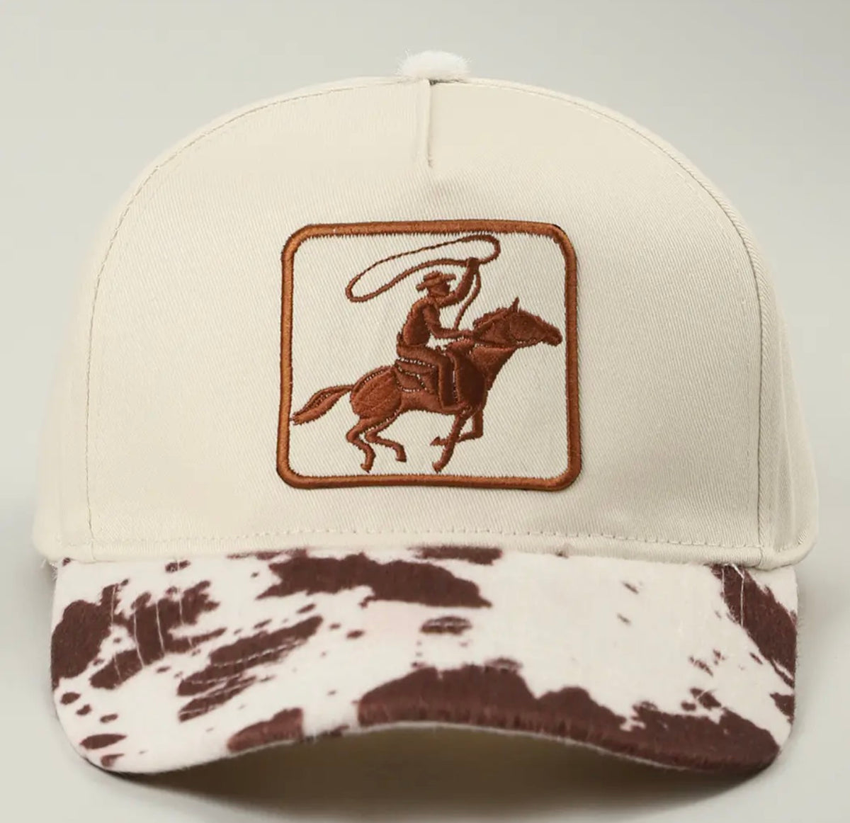 Western Cowhide Trucker Hat